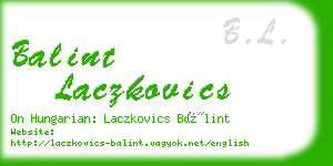 balint laczkovics business card